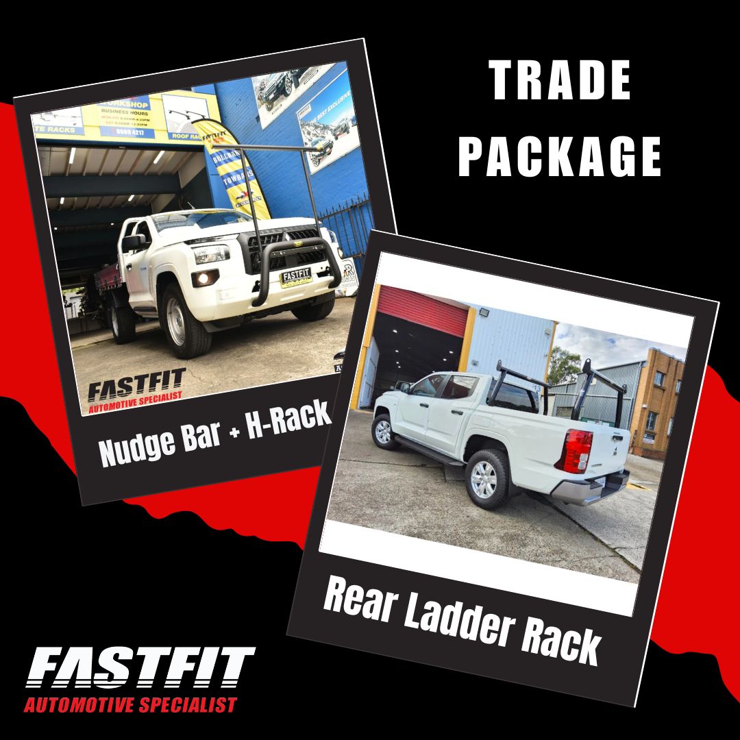 TRADE PACKAGE (BLACK REAR LADDER RACK) TO SUIT MITSUBISHI TRITON MV