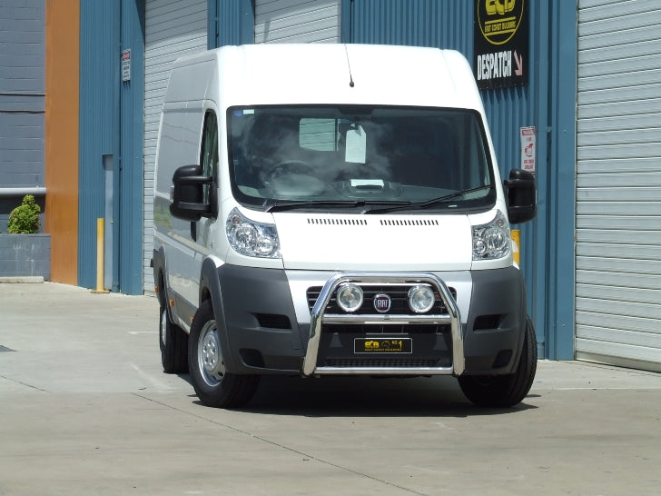 ECB 76mm Series 2 Polished Alloy Nudge Bars to suit Fiat Ducato 12/2007 to 08/2011