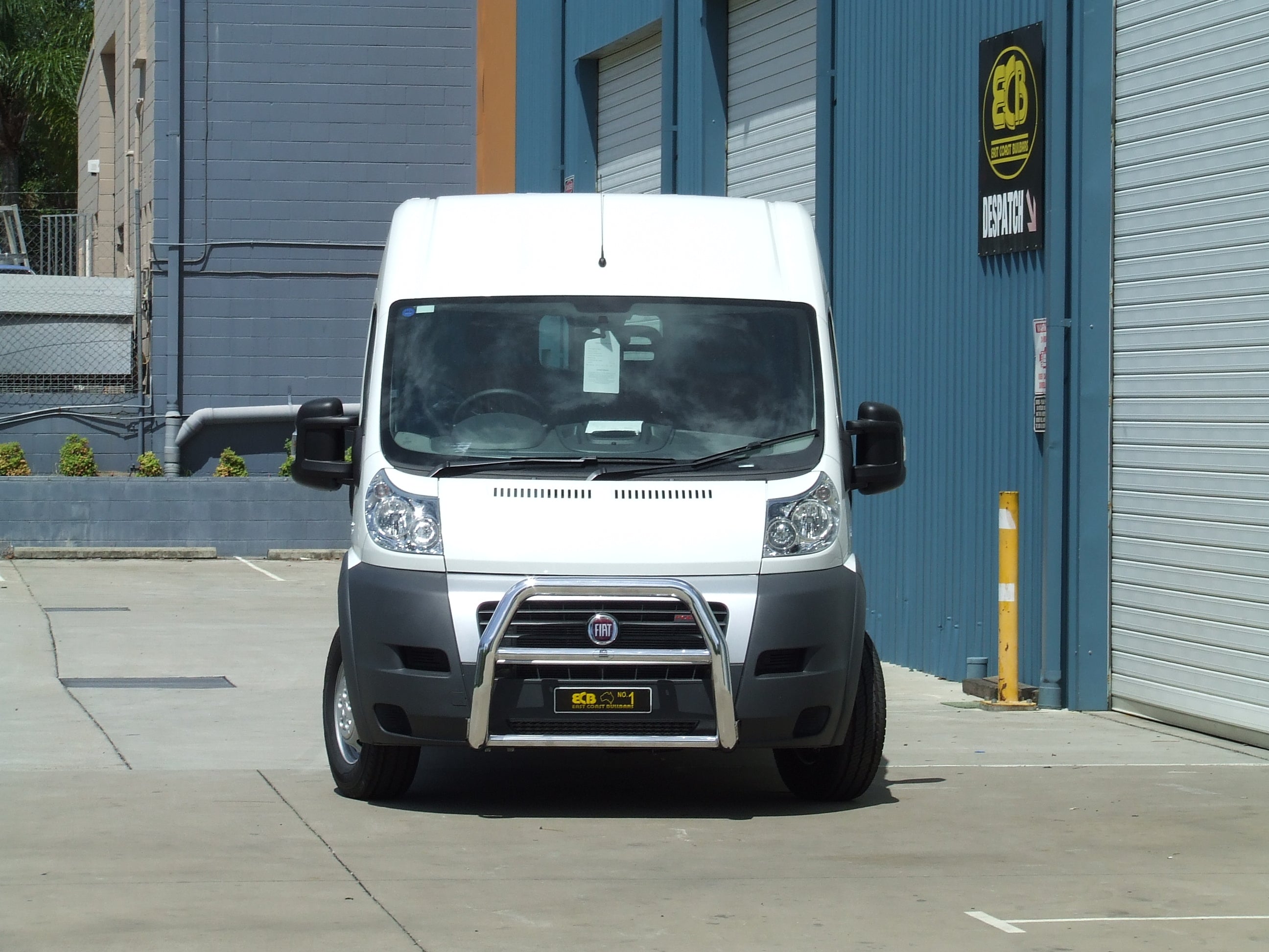 ECB 76mm Series 2 Polished Alloy Nudge Bars to suit Fiat Ducato 12/2007 to 08/2011