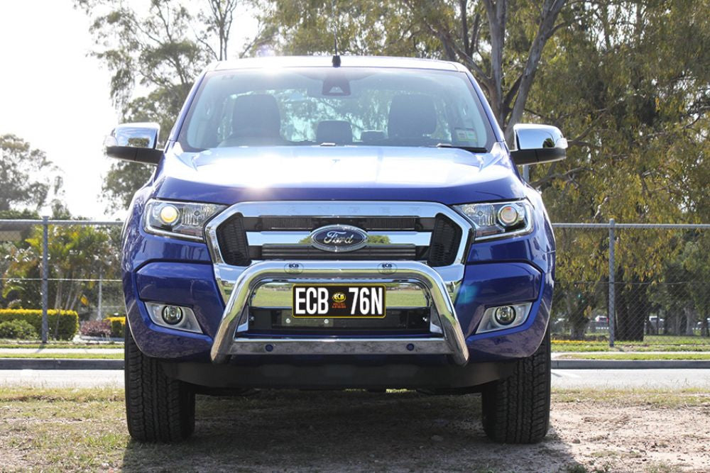 ECB 76MM Nudge Bars POLISHED to suit FORD RANGER PX MKII 07/2015-08/2018 (Wildtrak Models)