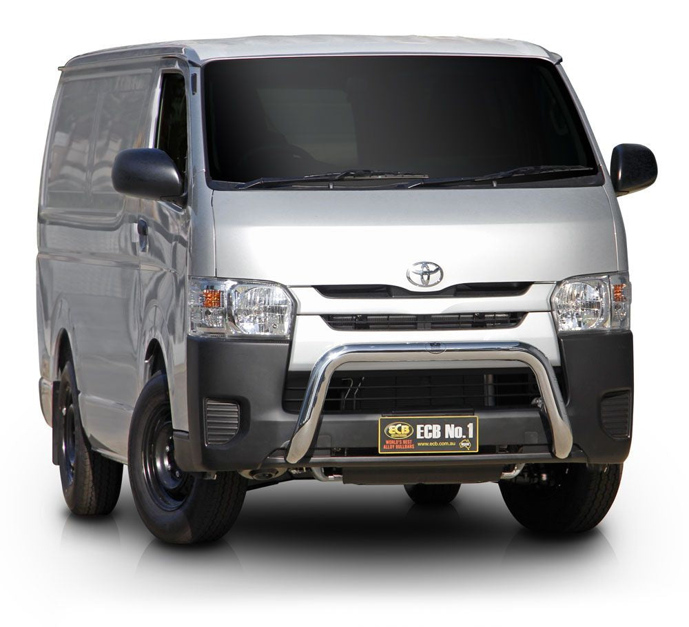ECB NUDGE BAR (BLACK) TO SUIT TOYOTA HIACE (MWB, LWB) 02/2014-05/2019