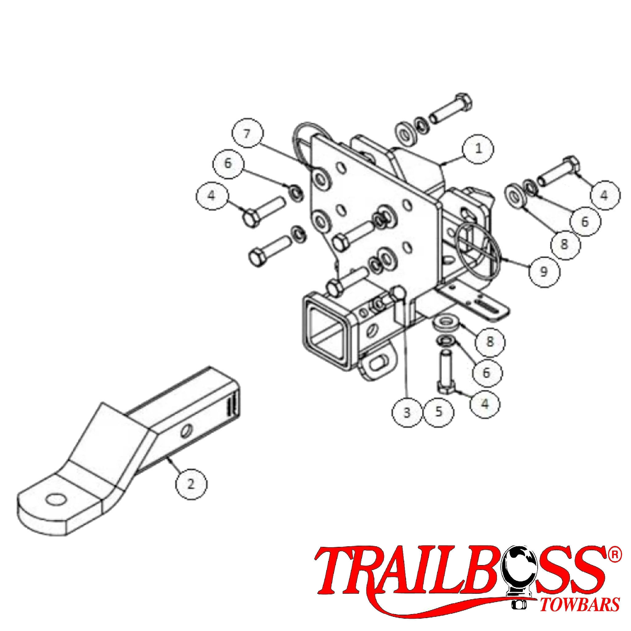 TRAILBOSS TOWBAR to suit TOYOTA FJ CRUISER WAGON 03/2011- ON