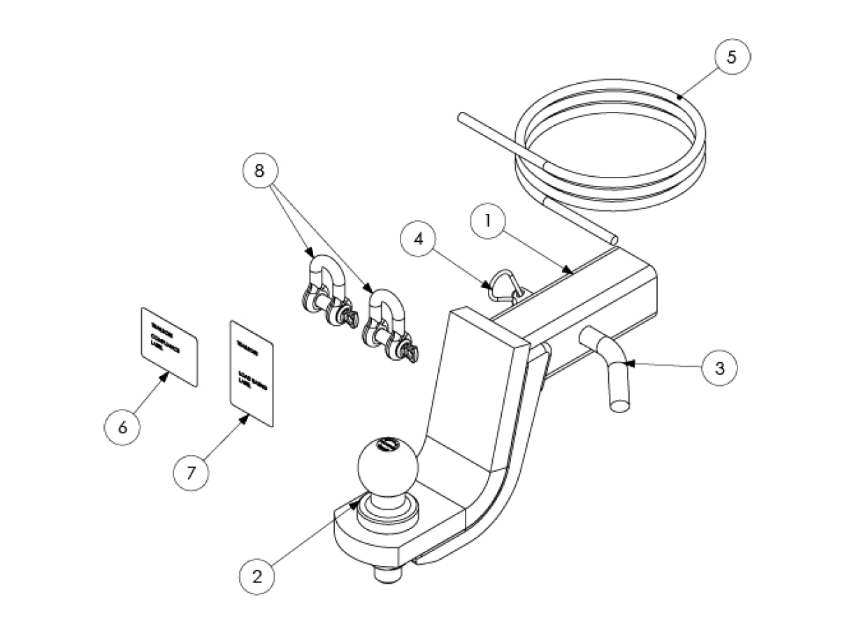 TRAILBOSS TOWBAR TO SUIT TOYOTA PRADO 250 SERIES 5 DOOR SUV (08/2024-ON)