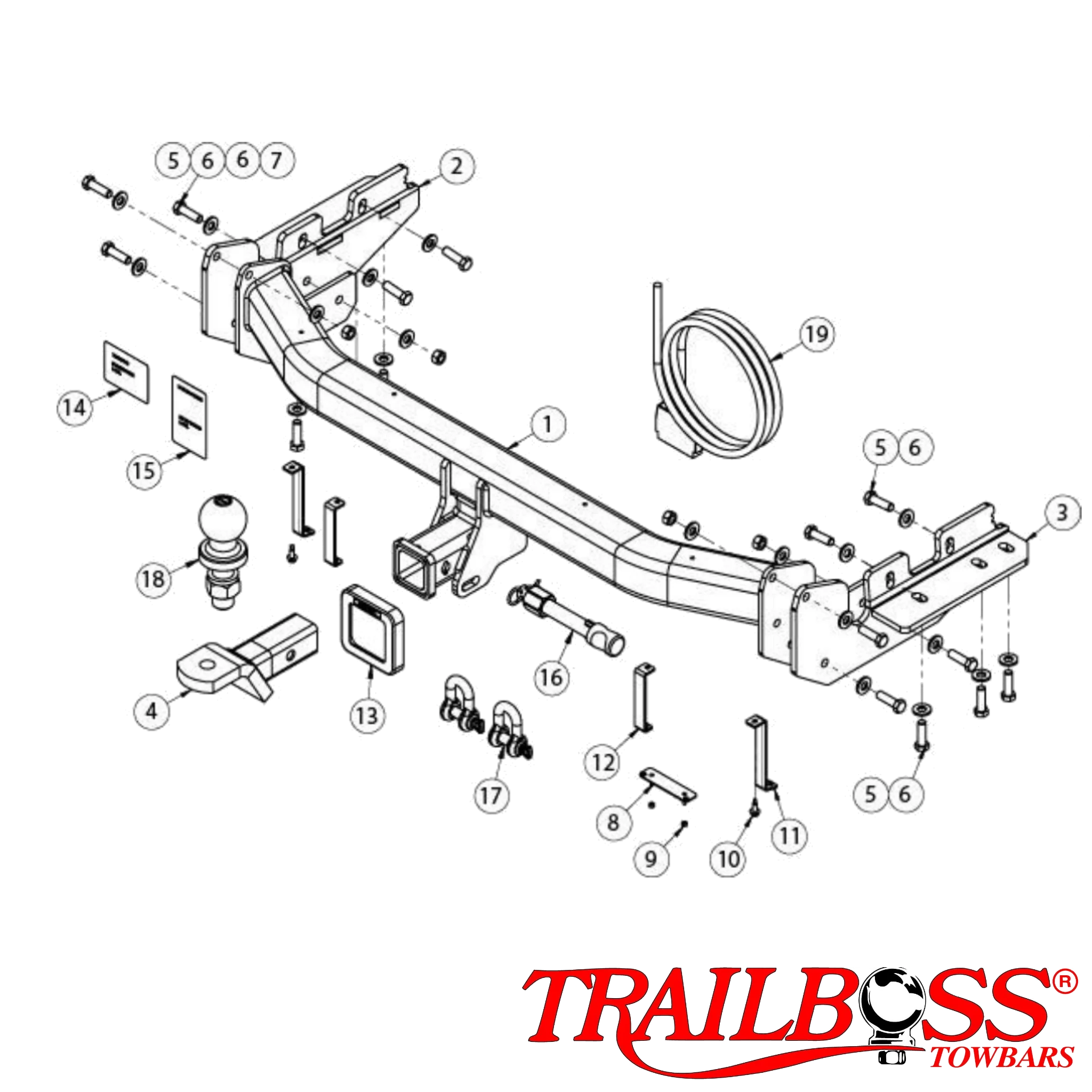TRAILBOSS TOWBAR FOR Nissan Pathfinder R53 SUV 06/2022 - On