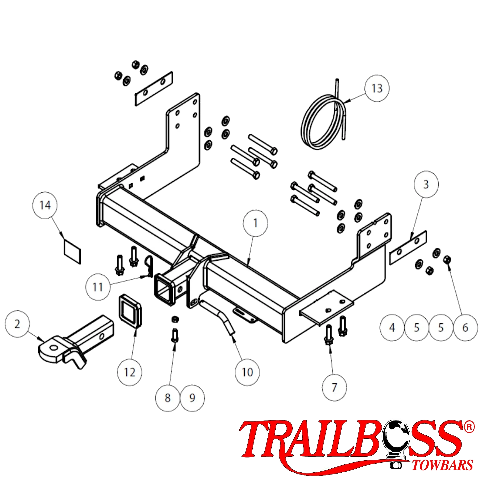 TRAILBOSS Heavy Duty Towbar for Ford Transit VO RWD VAN 09/2014 - On