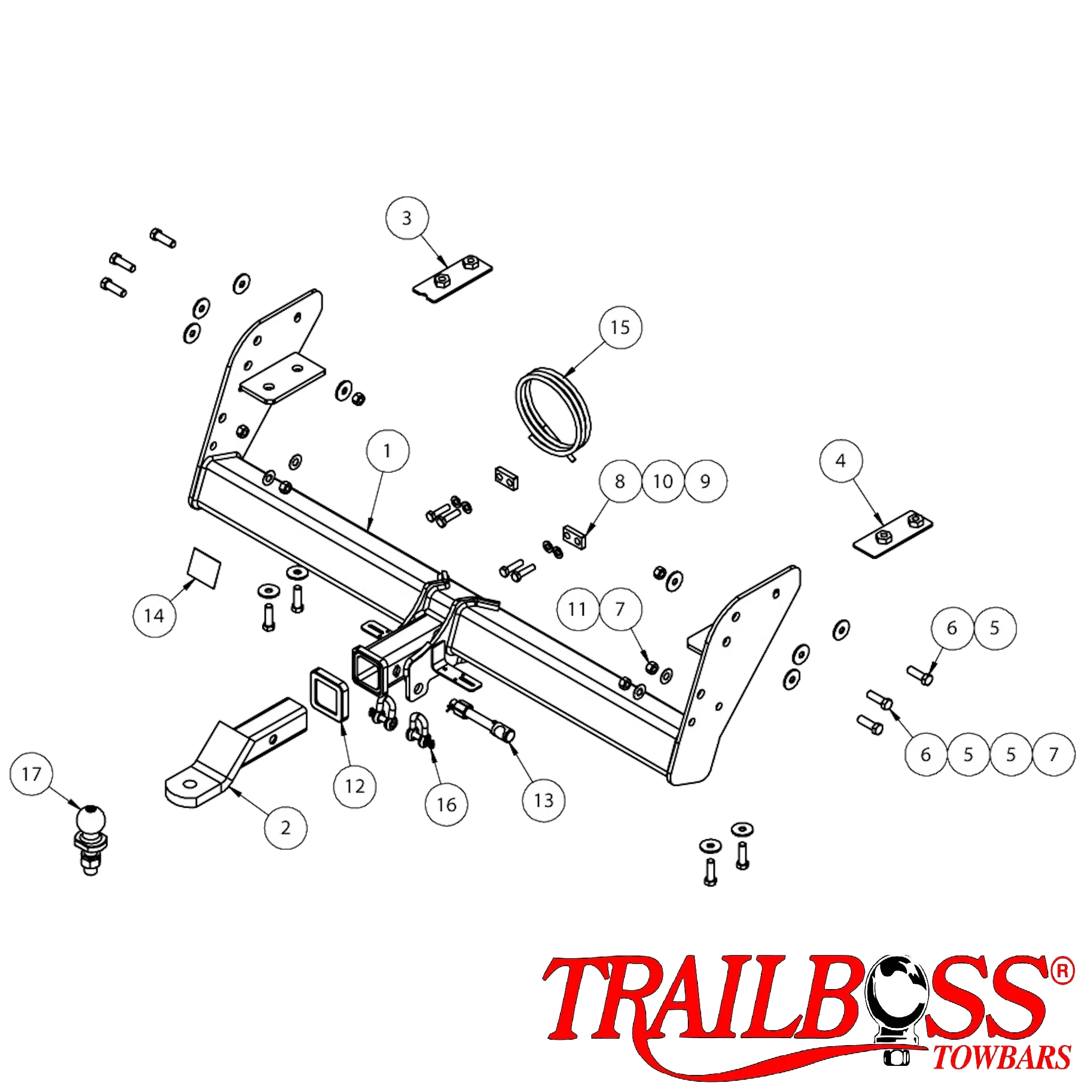 TRAILBOSS TOWBAR TO SUIT Mazda BT-50 2wd & 4wd Tub Body With Step 08/2015 - 06/2020