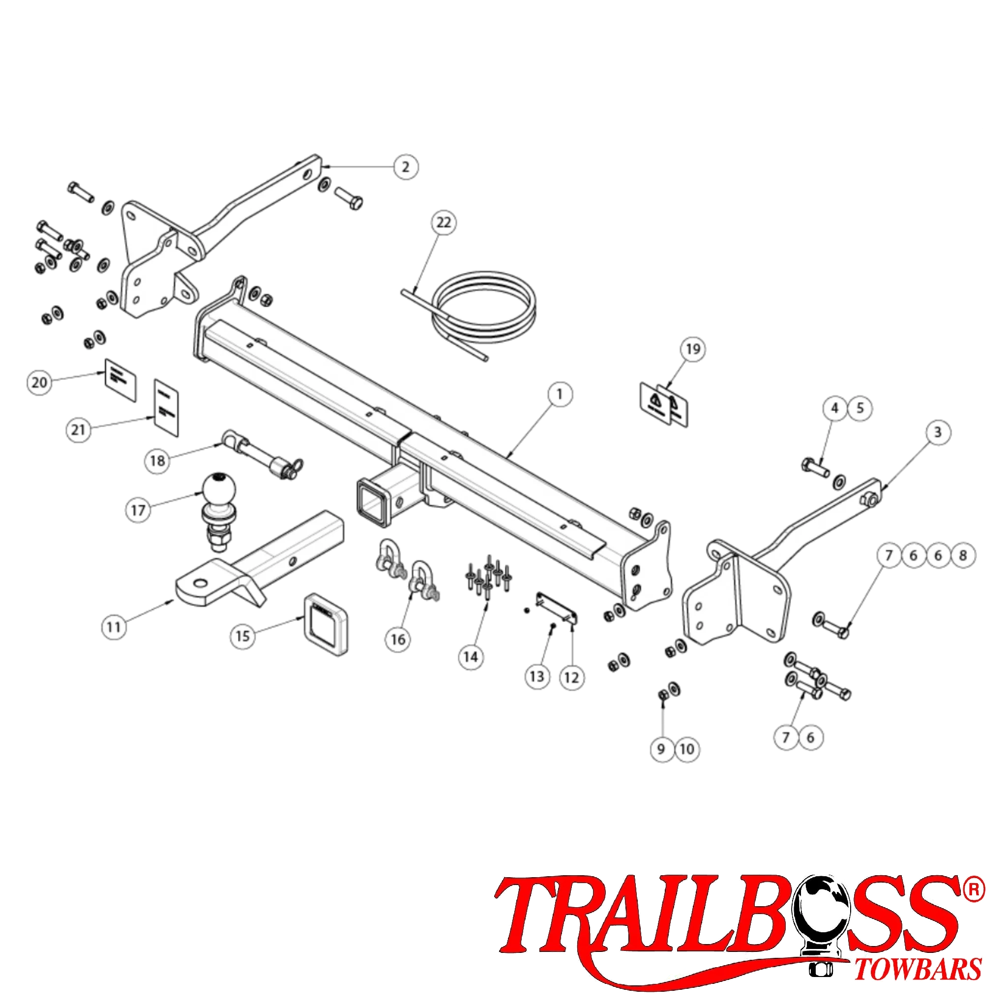 Heavy Duty Premium Towbar for Ford Transit Custom AV Van 08/2023 - On