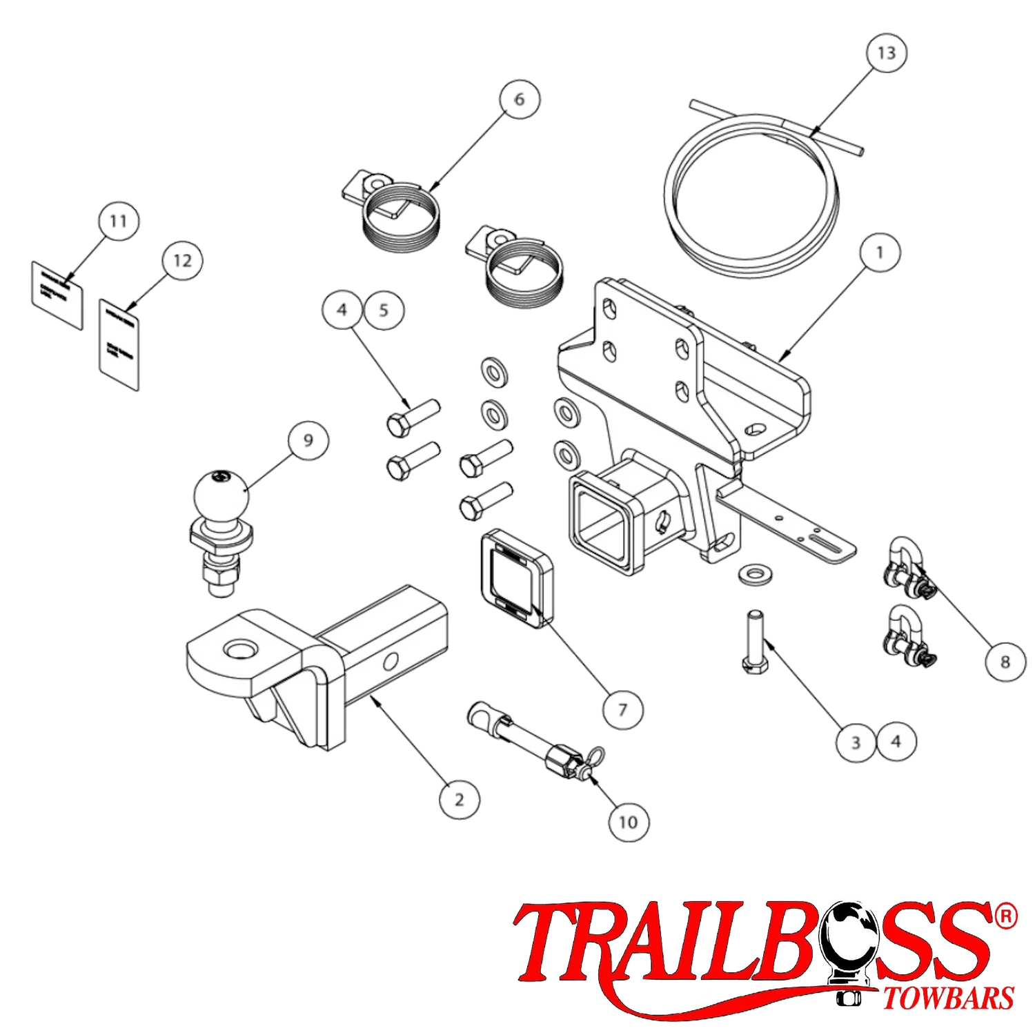 TrailBoss Heavy Duty Towbar to suit HAVAL H9 SUV 08/2017-ON