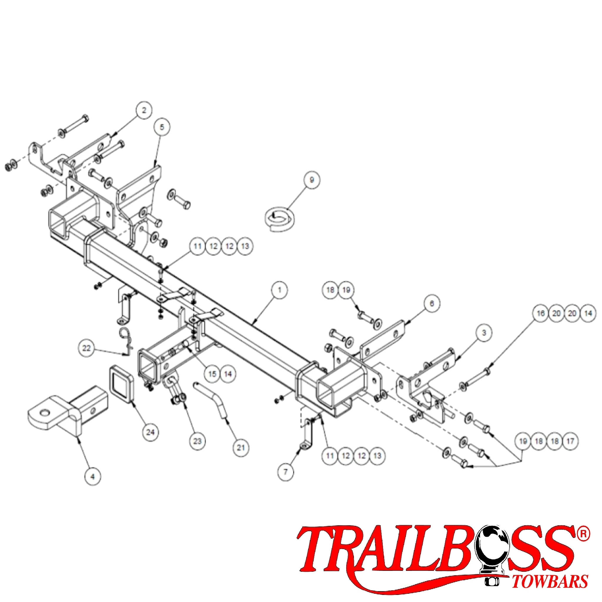 TrailBoss Towbar to suit HYUNDAI i40 WAGON 10/2011-06/2019