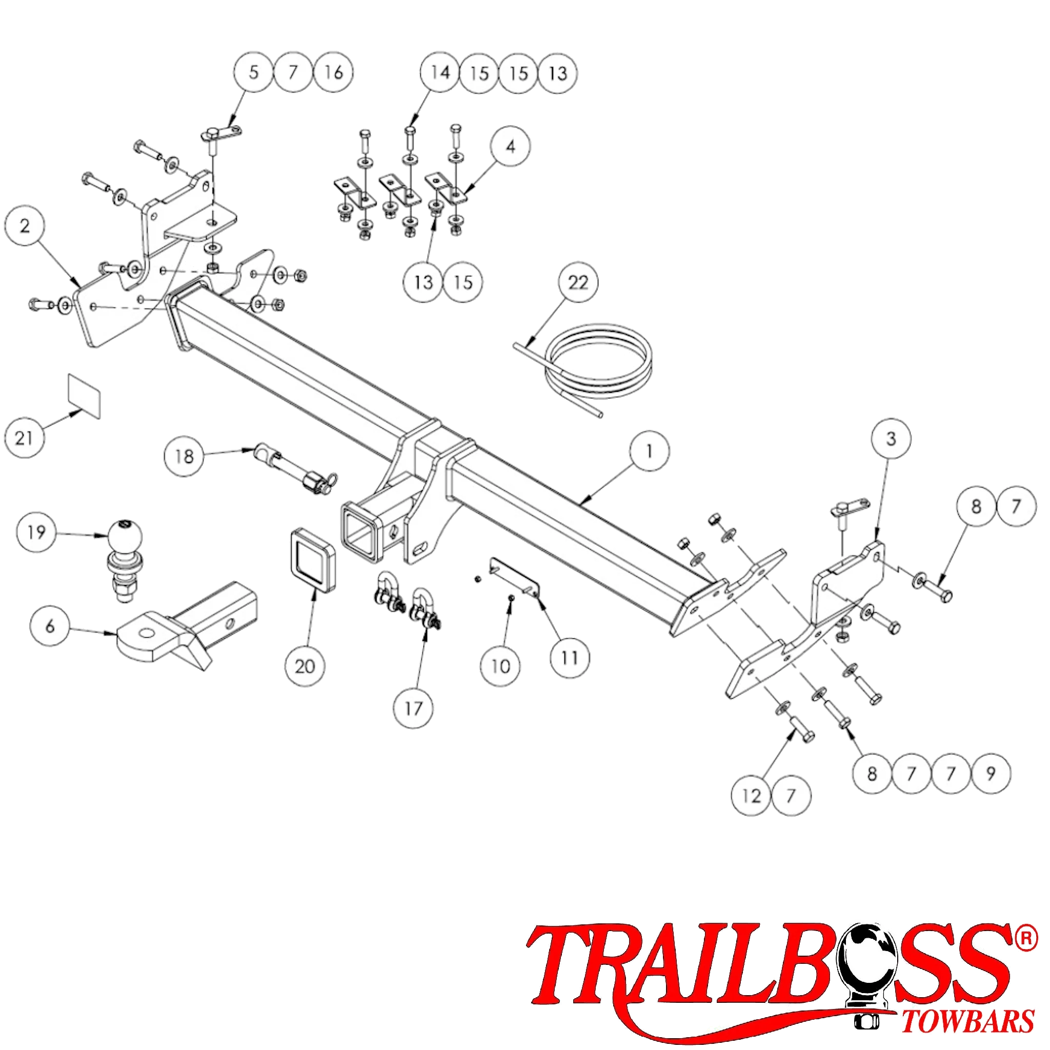 Heavy duty Towbar to suit Hyundai i30 PD Hatch 04/2017 - 03/2021 (5 Door only) Not N Sport