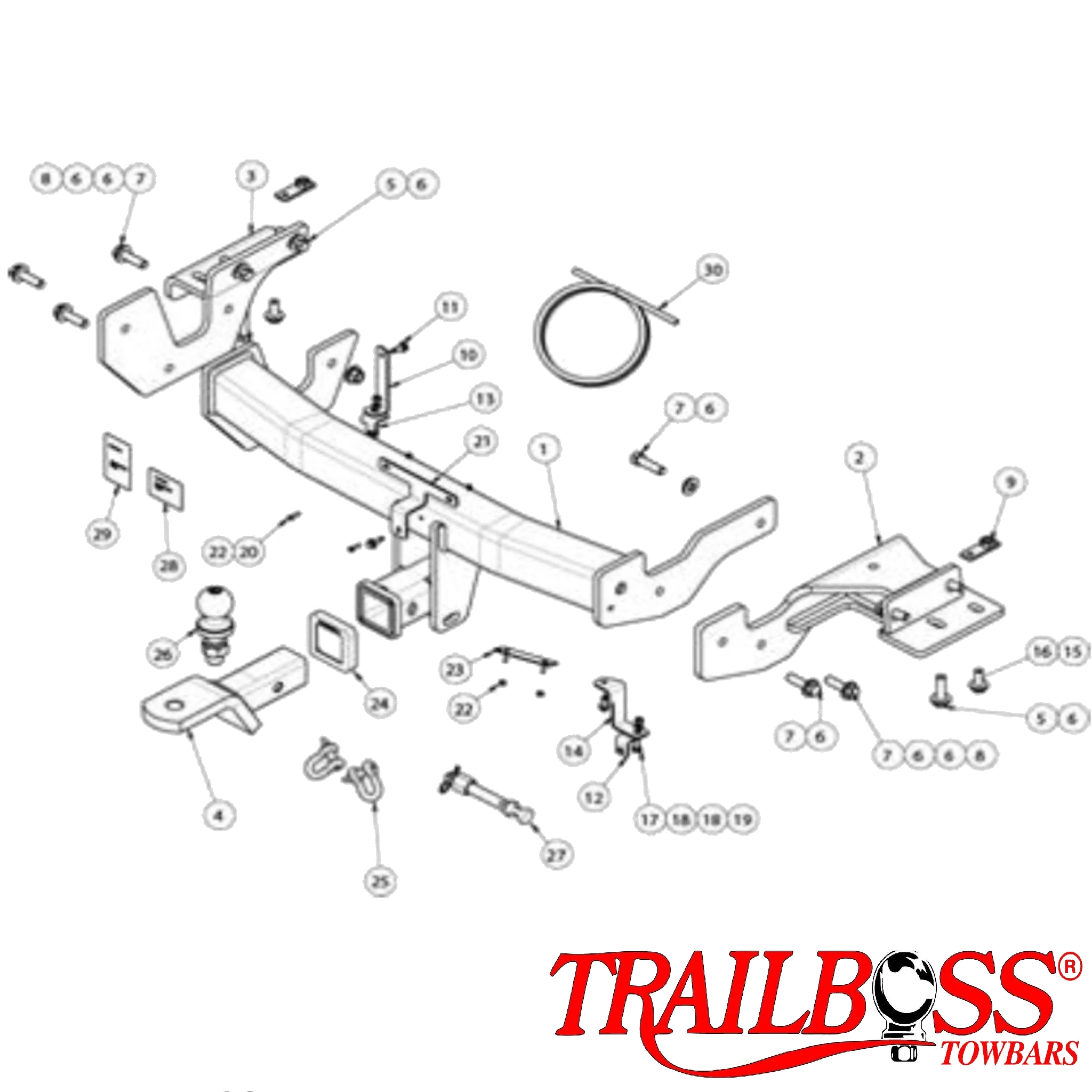 TrailBoss Towbar to suit HYUNDAI SANTA FE TM3 SUV 10/2020-02/2024