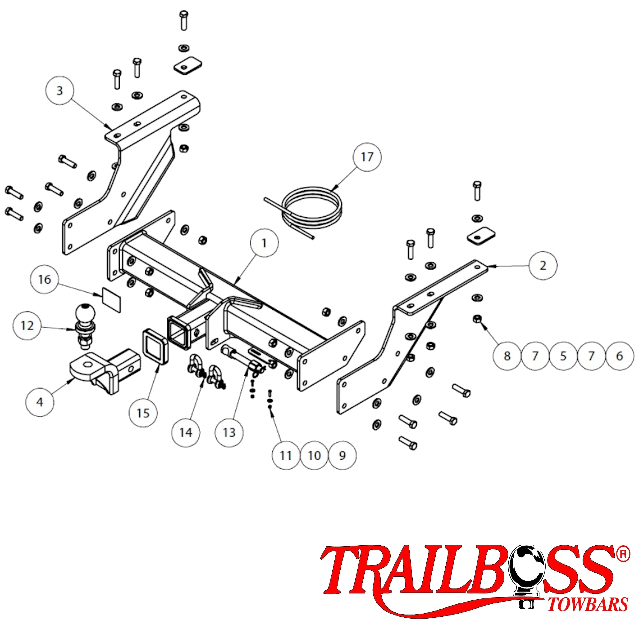 TrailBoss Heavy Duty Towbar to suit IVECO DAILY VAN LOW ROOF 35S13 3520 (02/2015-ON)
