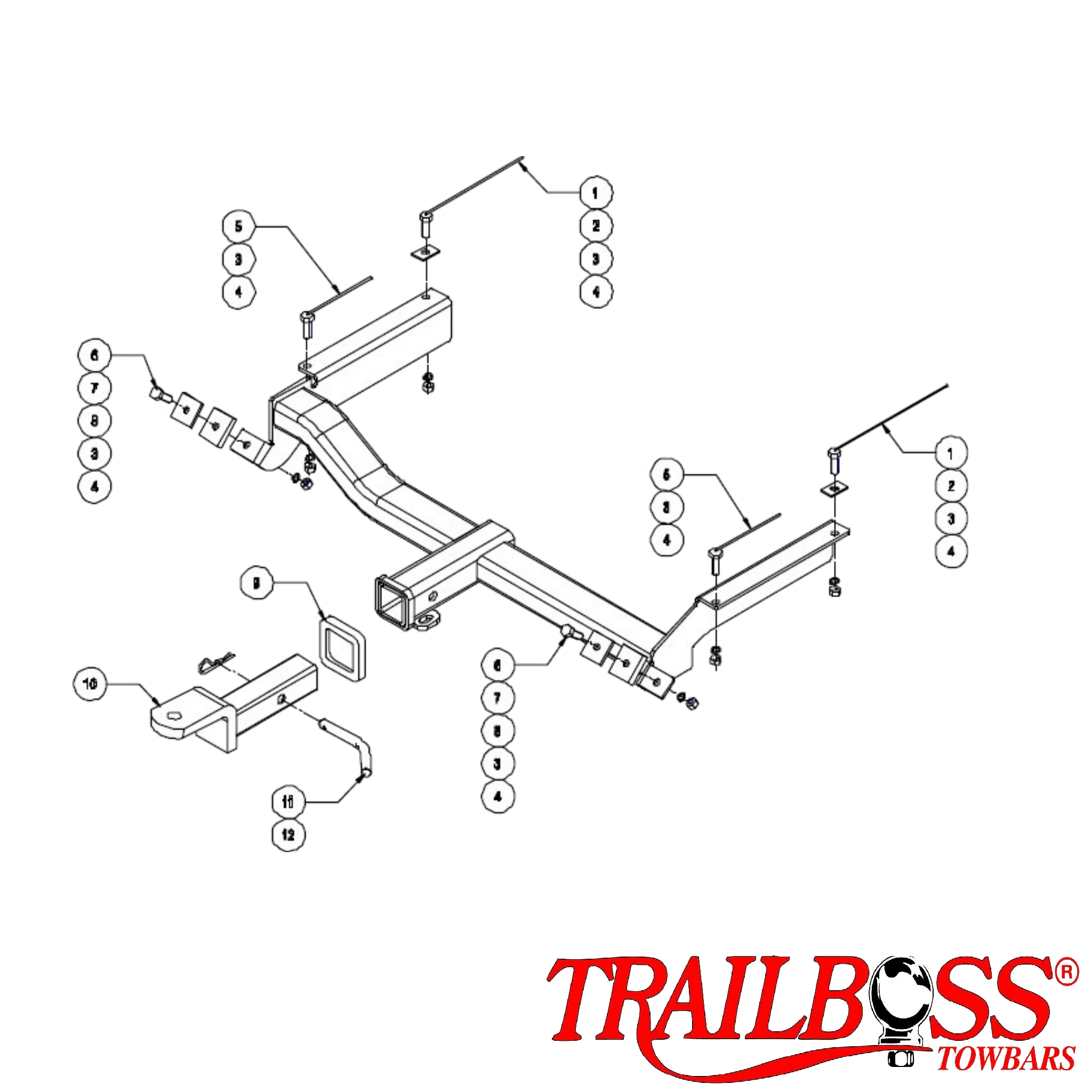 TRAILBOSS TOWBAR FOR Kia Sportage SUV 06/2000 - 07/2004