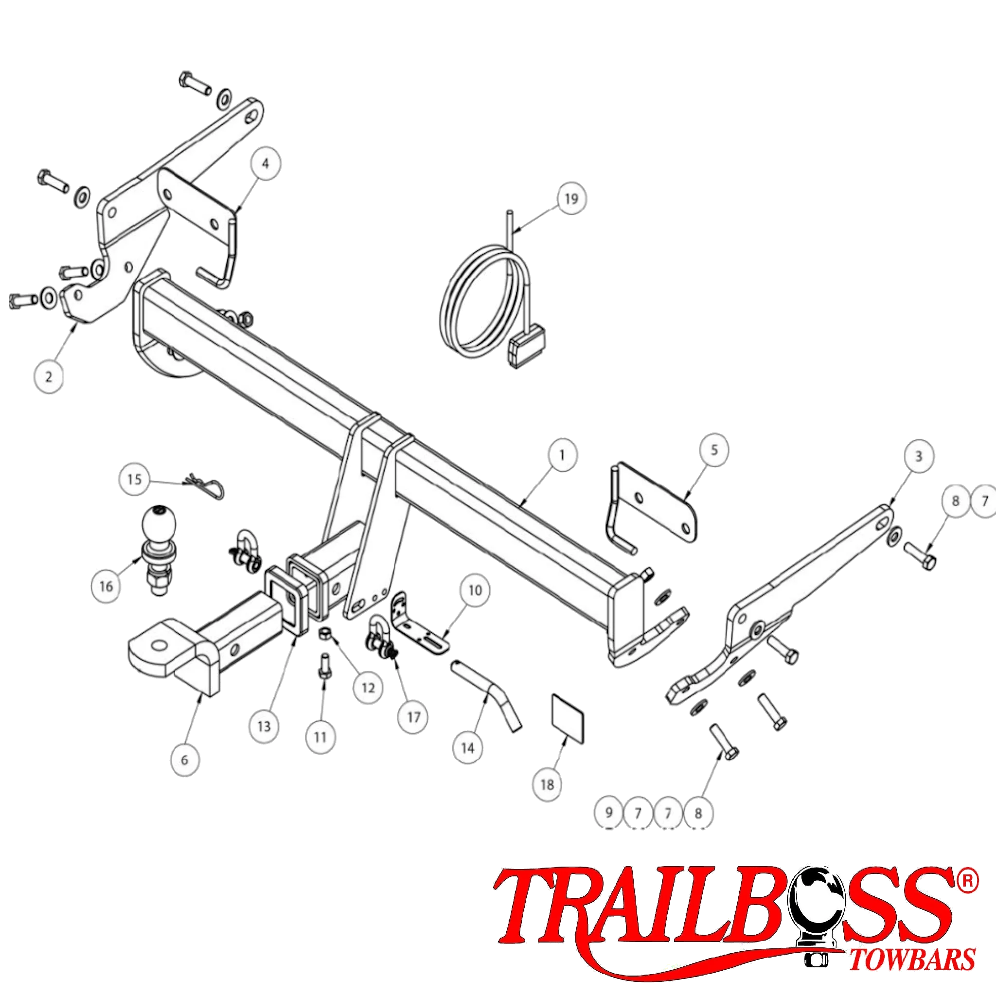 TrailBoss Towbar to suit MAZDA 6 WAGON GL GEN3 03/2018-ON