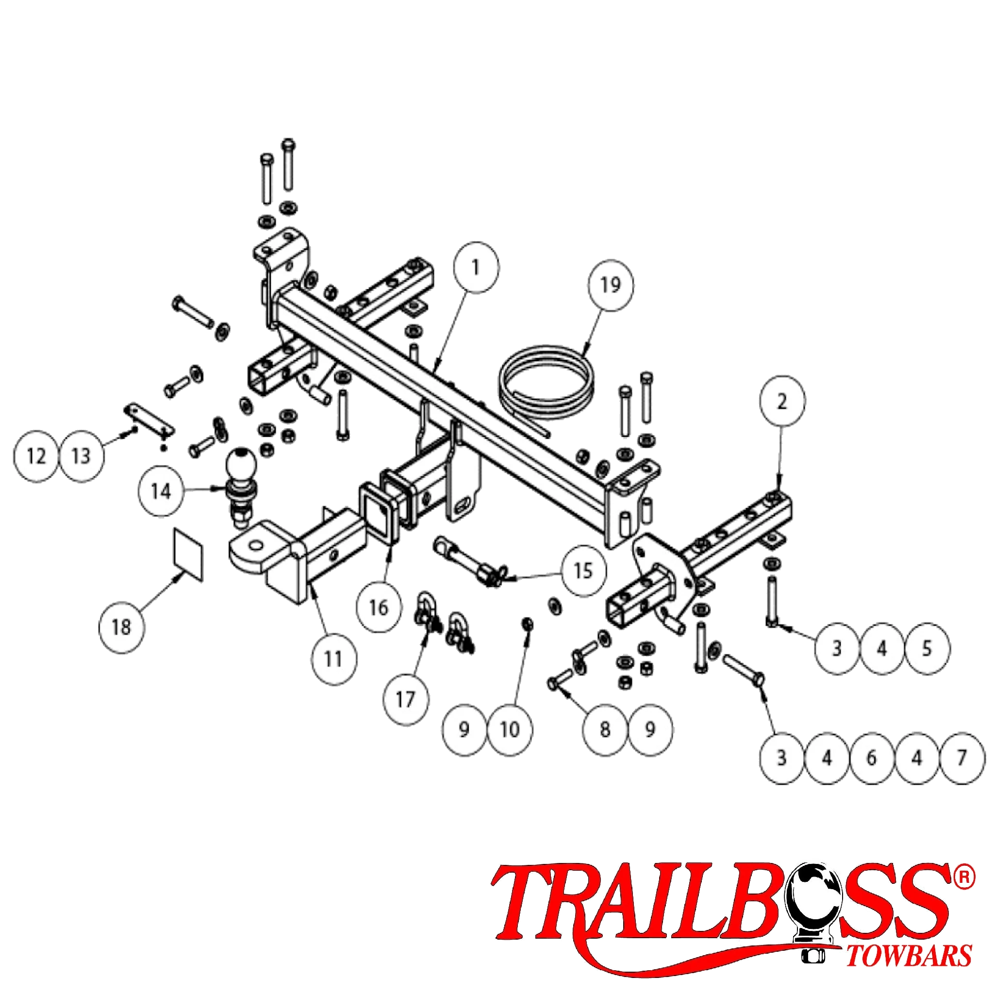 TrailBoss Towbar to suit SUBARU LEVORG V1 5D WAGON 05/2016-ON