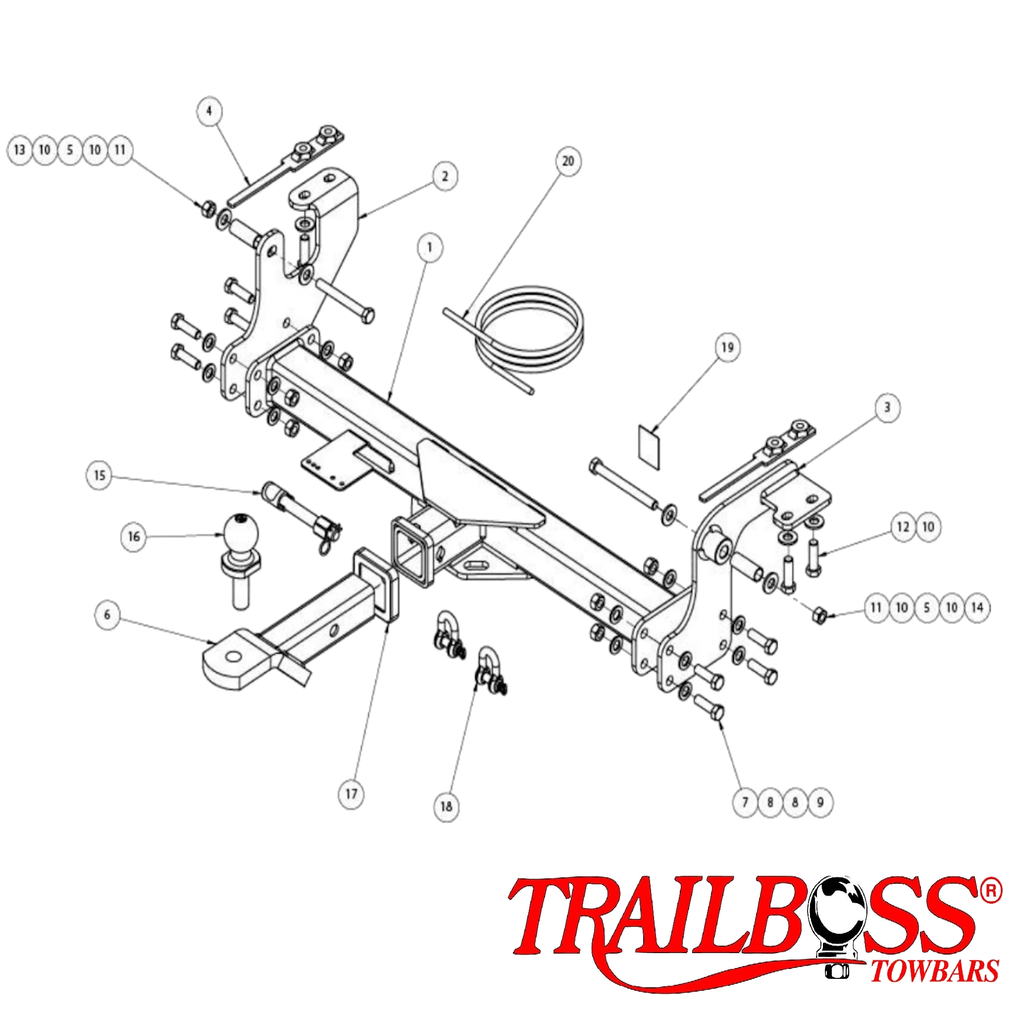 TrailBoss Towbar to suit SUZUKI JIMNY GJ 3D SUV 11/2018-ON