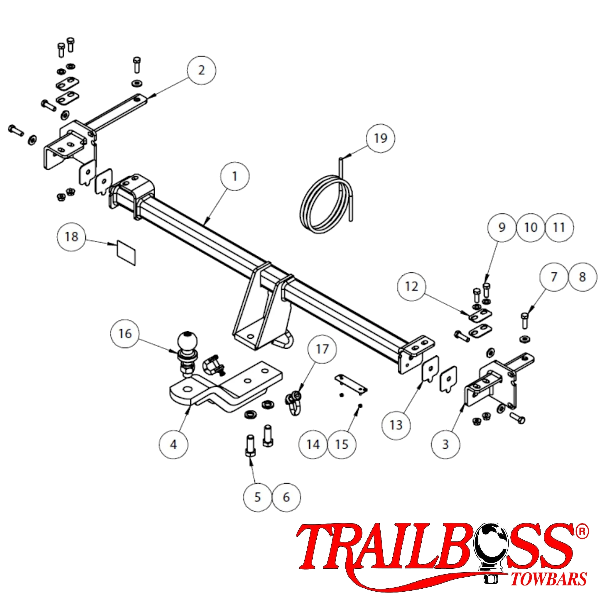TrailBoss Towbar to suit RENAULT MEGANE HATCH III B95 06/2013-06/2016