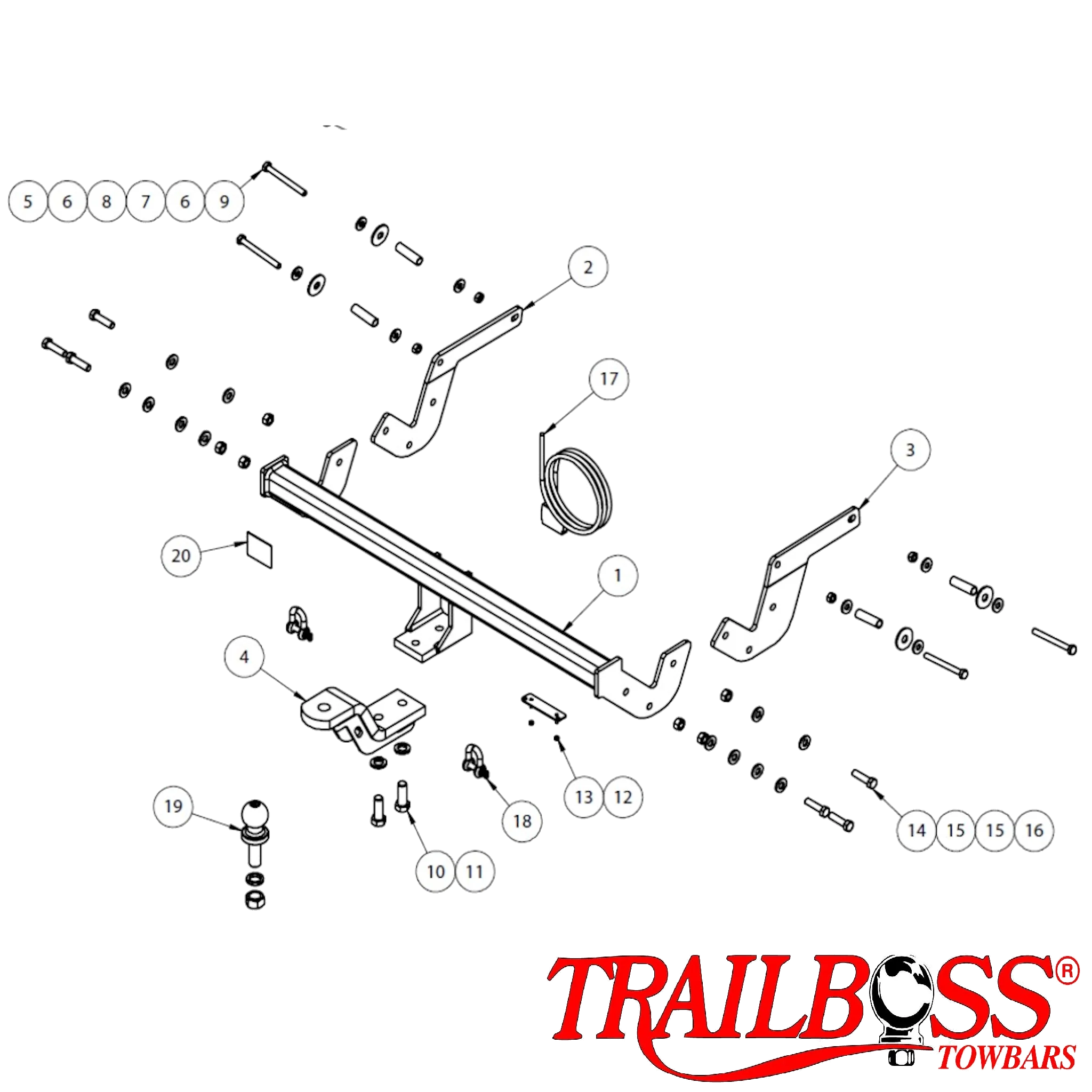 TrailBoss Towbar to suit RENAULT CAPTUR J87 5D HATCH 01/2015-ON