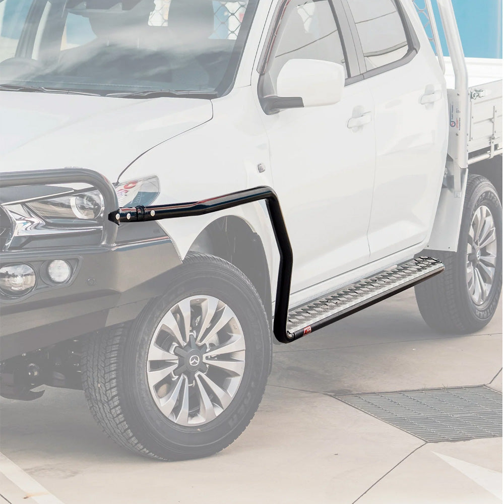 Side Step and Rail Package (Chrome Step Plate)1