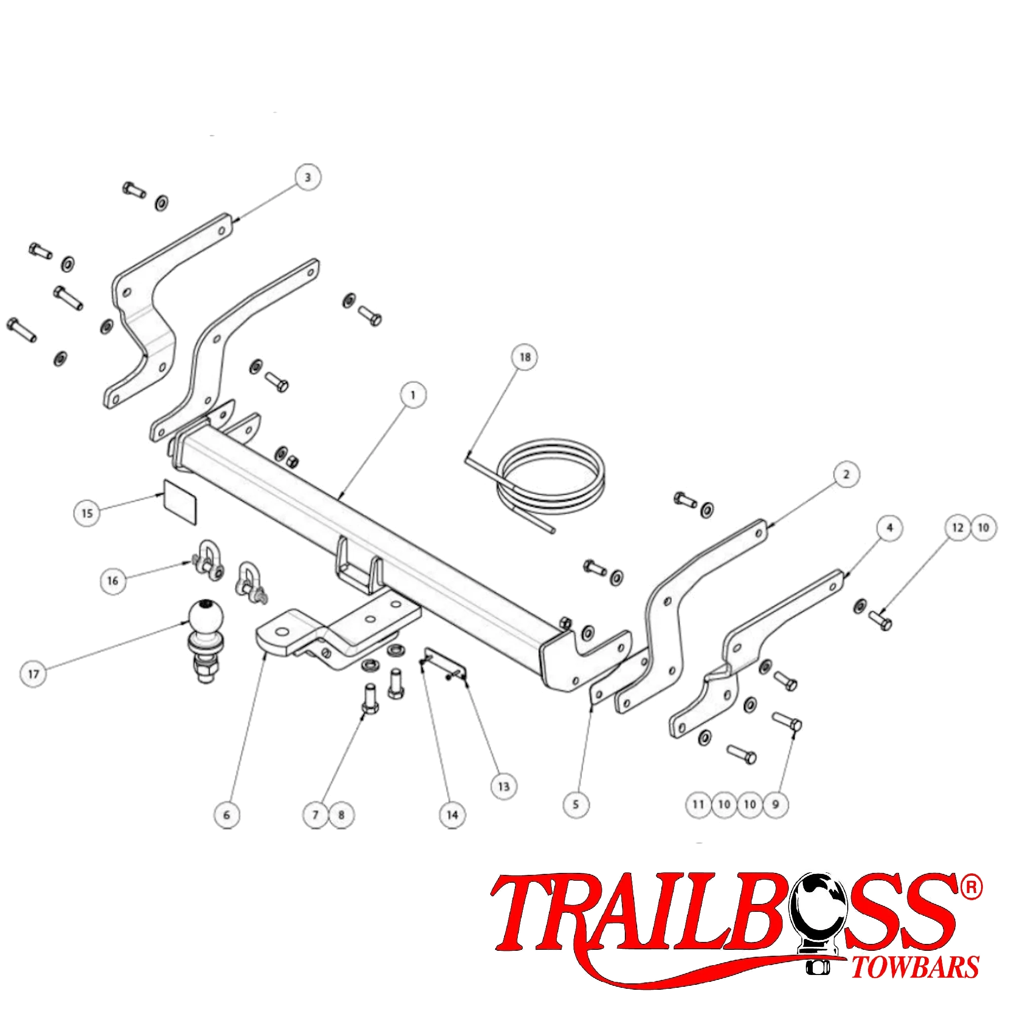 TrailBoss Towbar to suit TOYOTA RAV4 GEN 5 5D SUV 01/2019-ON