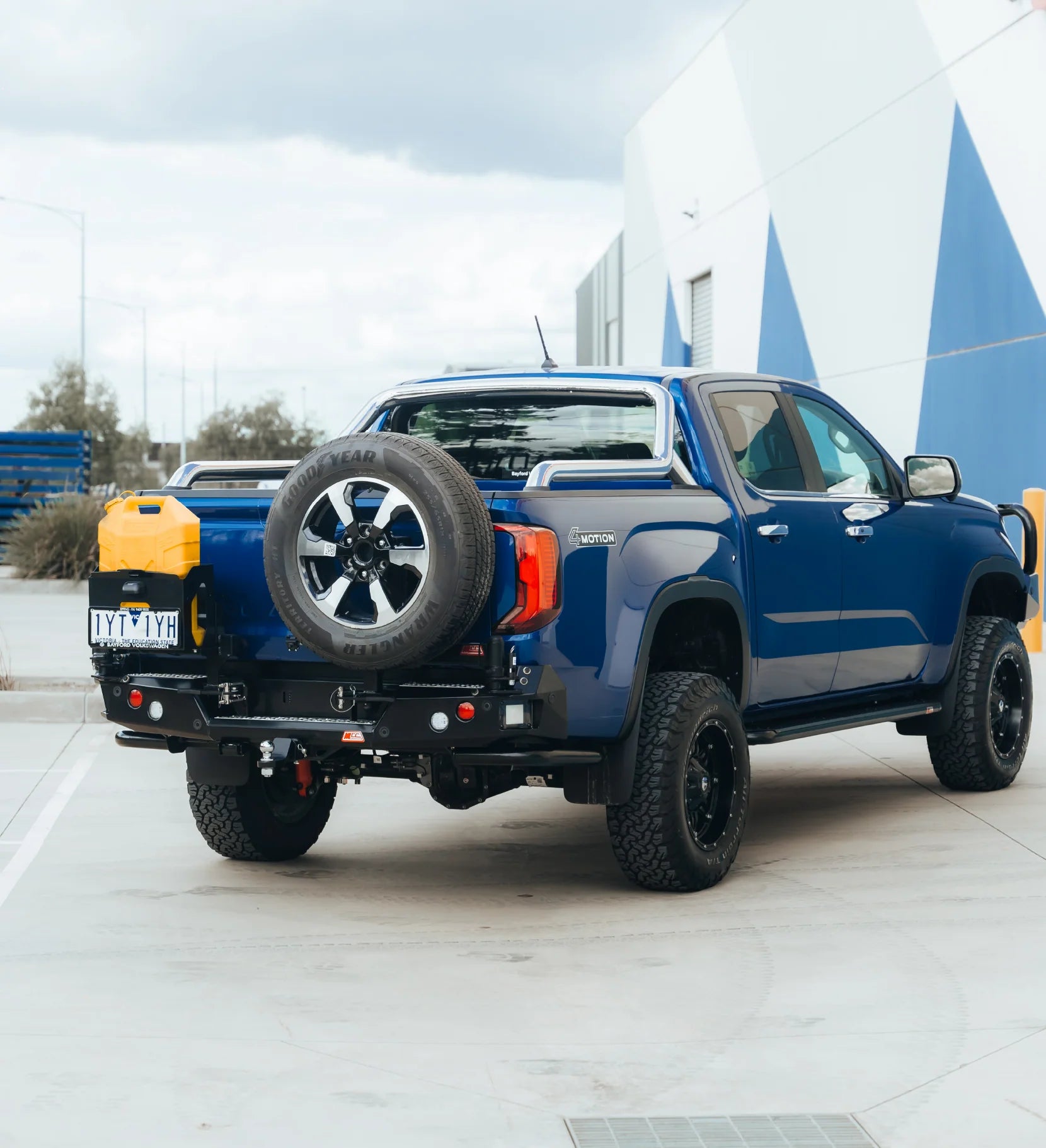 MCC 022-02 Rear Wheel Carrier Single Jerry Can Holder Package to suit Volkswagen Amarok 2023-On