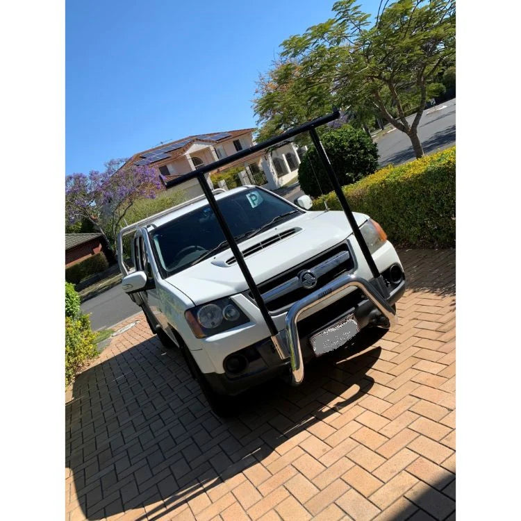 ALL BARS NUDGE BAR (POLISHED ALLOY) & H-RACK TO SUIT HOLDEN COLORADO 2008