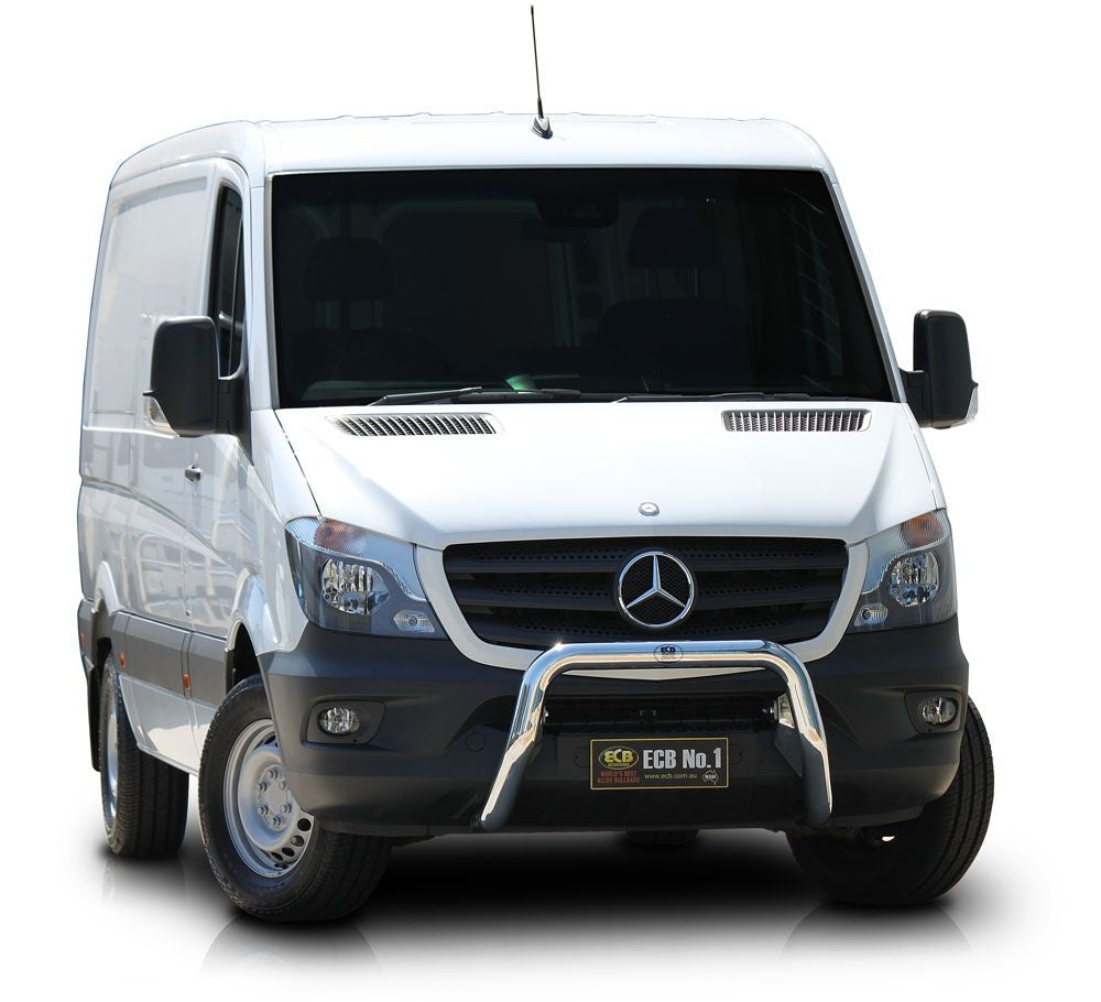 ECB Nudge Bars (POLISHED ALLOY) TO SUIT MERCEDES-BENZ SPRINTER (10/2013 to 10/2018)