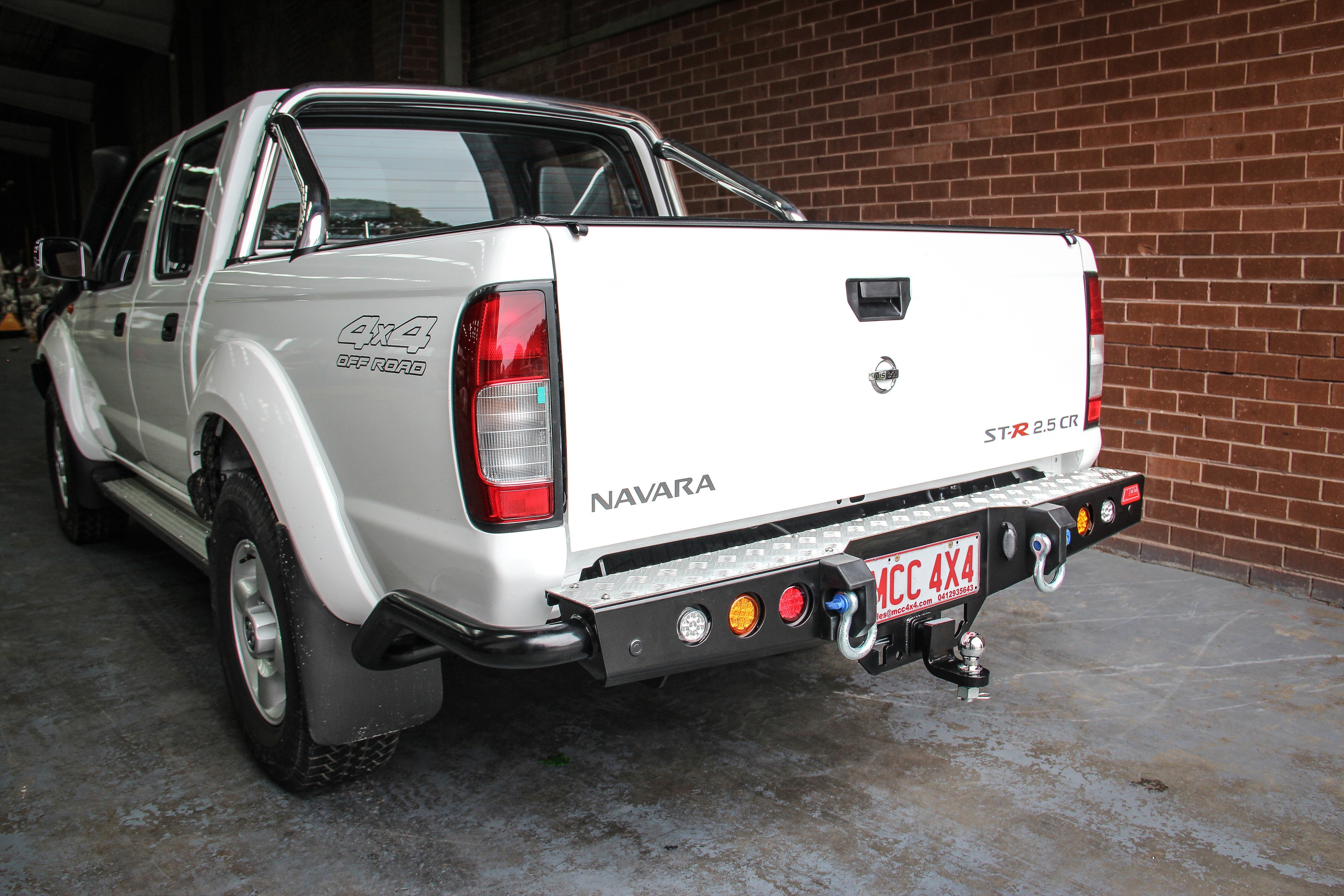 MCC 022-03 Jack Rear Bar with Light kit and Chrome Step Plate Package TO SUIT NISSAN NAVARA (D22) 1997-2015