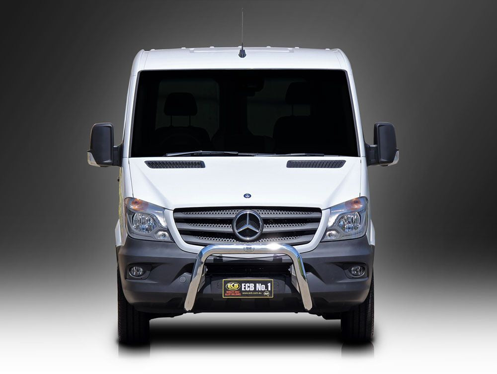 ECB Nudge Bars (POLISHED ALLOY) TO SUIT MERCEDES-BENZ SPRINTER (10/2013 to 10/2018)