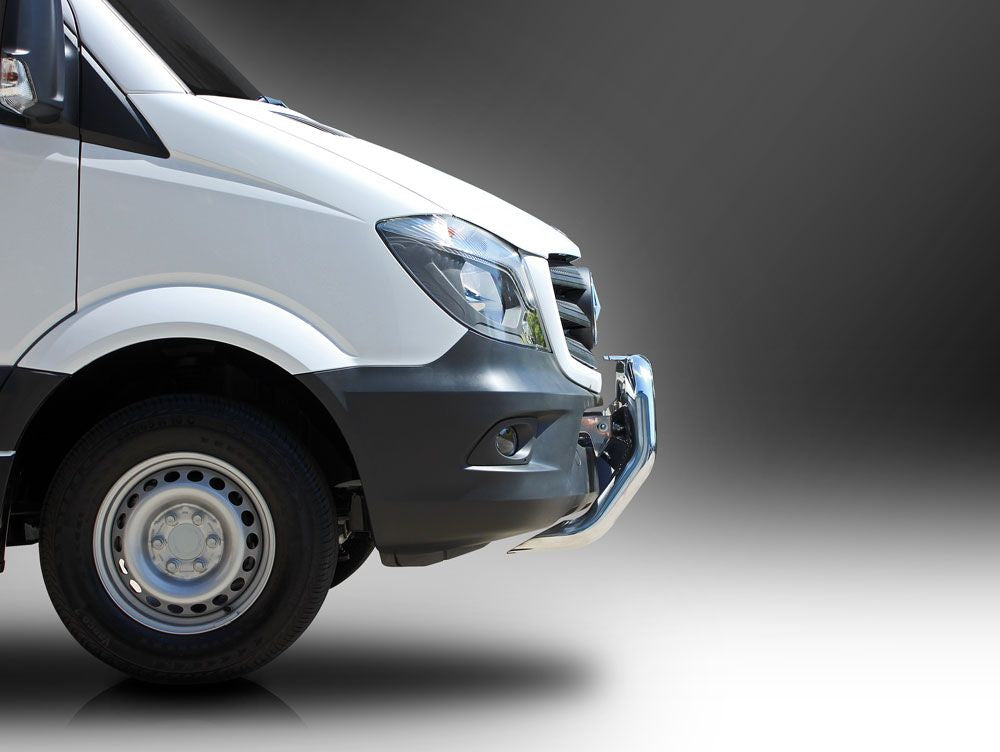 ECB Nudge Bars (POLISHED ALLOY) TO SUIT MERCEDES-BENZ SPRINTER (10/2013 to 10/2018)