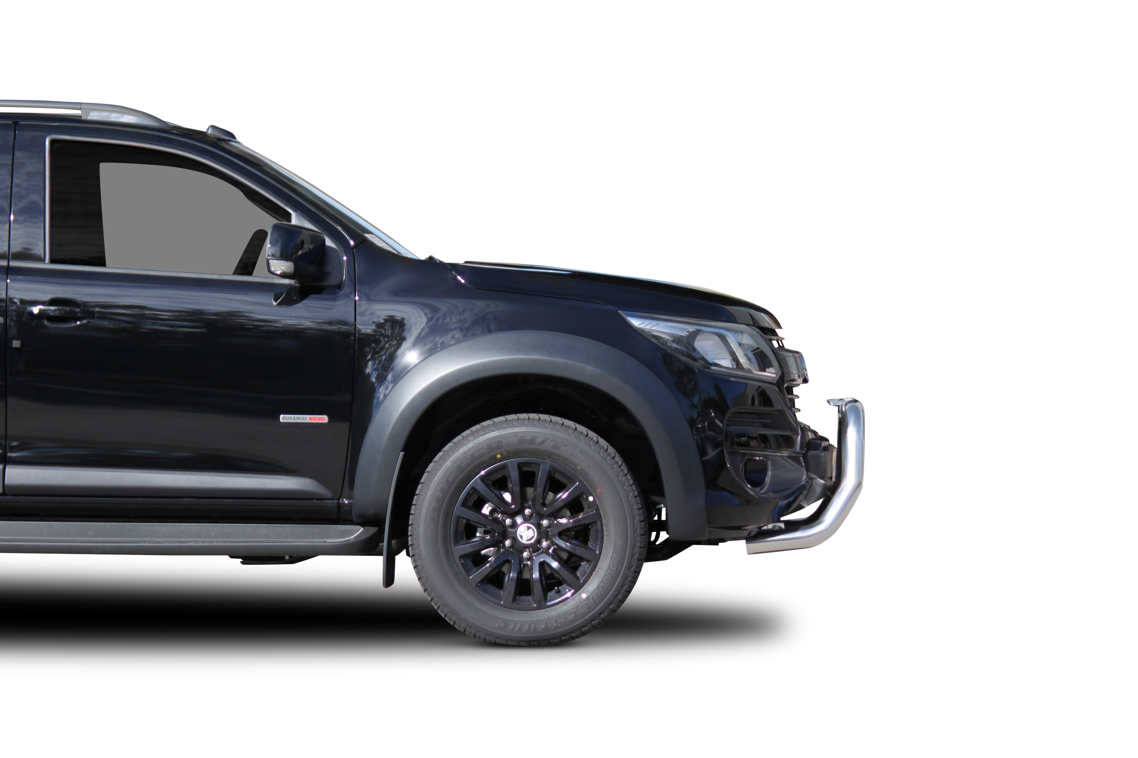 ECB NUDGE BAR (BLACK) TO SUIT HOLDEN COLORADO (Z71, LS-X) 4X4 DUAL CAB 06/2019 to 12/2020