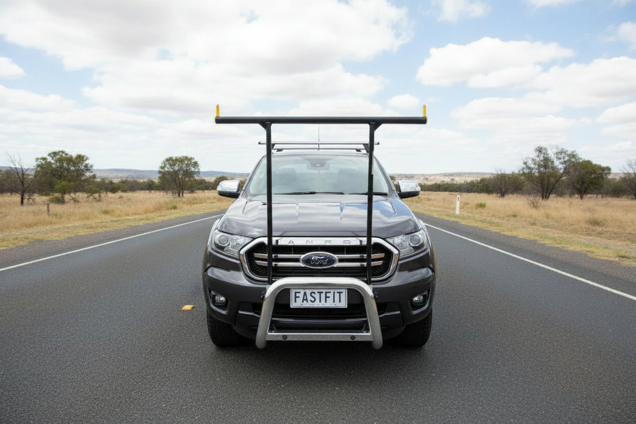 ALL BARS NUDGE BAR (POLISHED ALLOY) & H-RACK TO SUIT FORD RANGER 2019