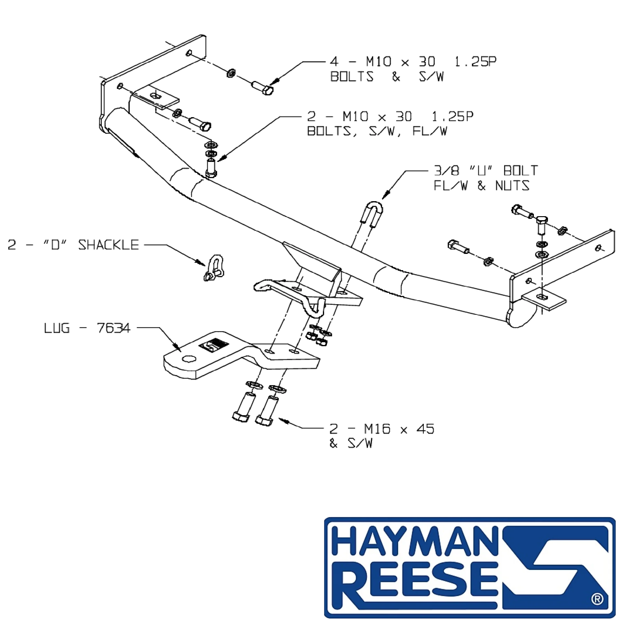 Hayman Reese Towbar to suit Towbar to suit Volvo S40 & V40 (3/1997 to 6/2004)