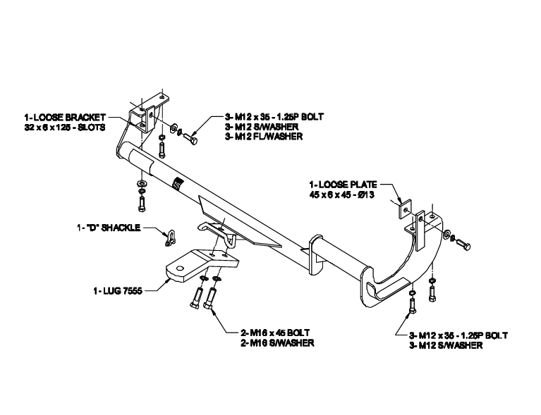 Hayman Reese Towbar to suit Toyota Tarago (5/2000 to 2/2006)
