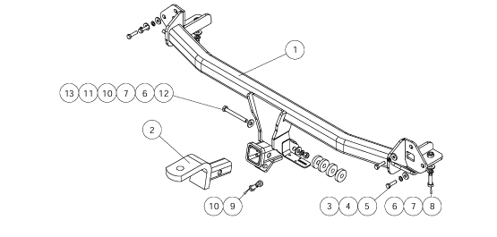 HAYMAN REESE TOWBAR TO SUIT Honda Civic 1/2011 to 5/2012