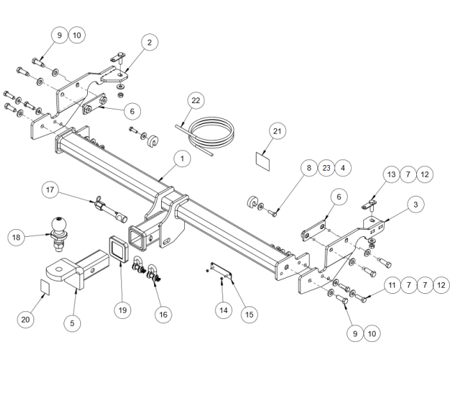 Hayman Reese Towbar to suit Hyundai Kona (8-2017 to 4-2023)