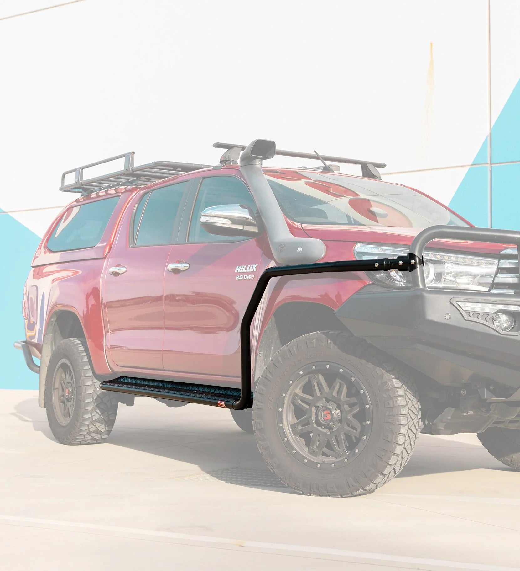 Ford/Mazda 1999-2011 039BSR All Black Side Step and Rail Package (50mm Bull Bar)