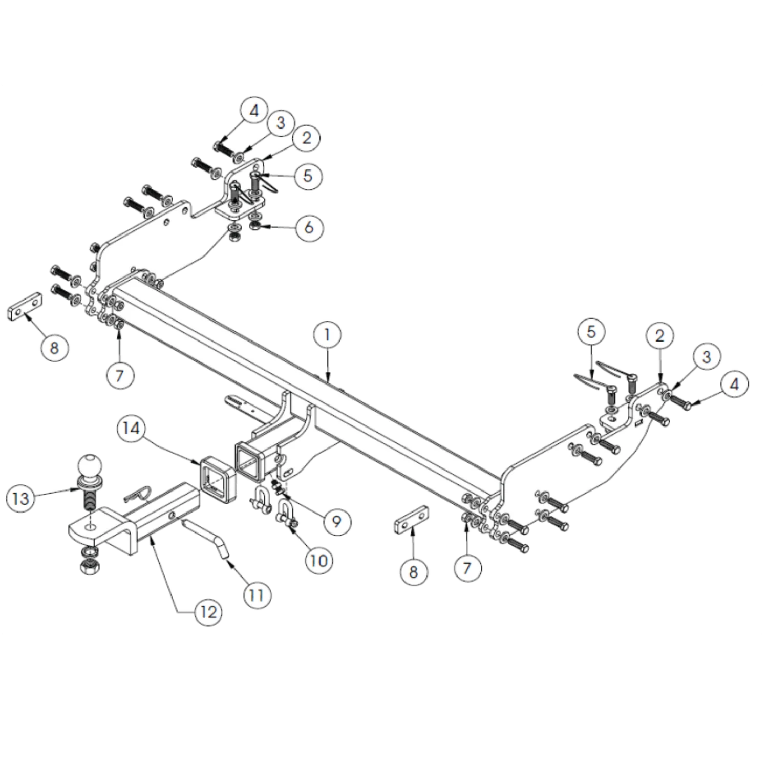 Towrite Towbar for Toyota HiLux (Cab Chassis Extended Tray) 10/2025 - ON
