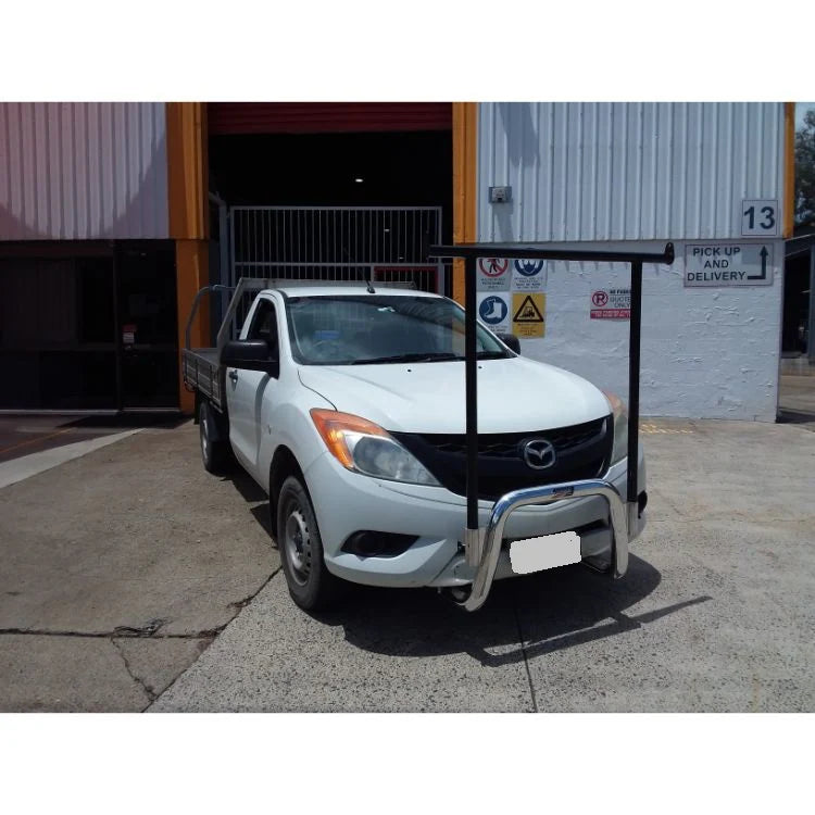 ALL BARS NUDGE BAR (POLISHED ALLOY) & H-RACK (BLACK) TO SUIT MAZDA BT-50 2011-2020