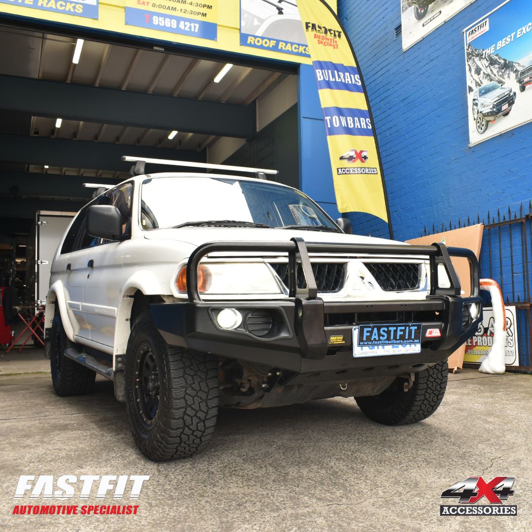 MCC 707-02 Falcon Bull Bar Black A-Frame Package (No Foglight) TO SUIT Mitsubishi Challenger 1996-2006