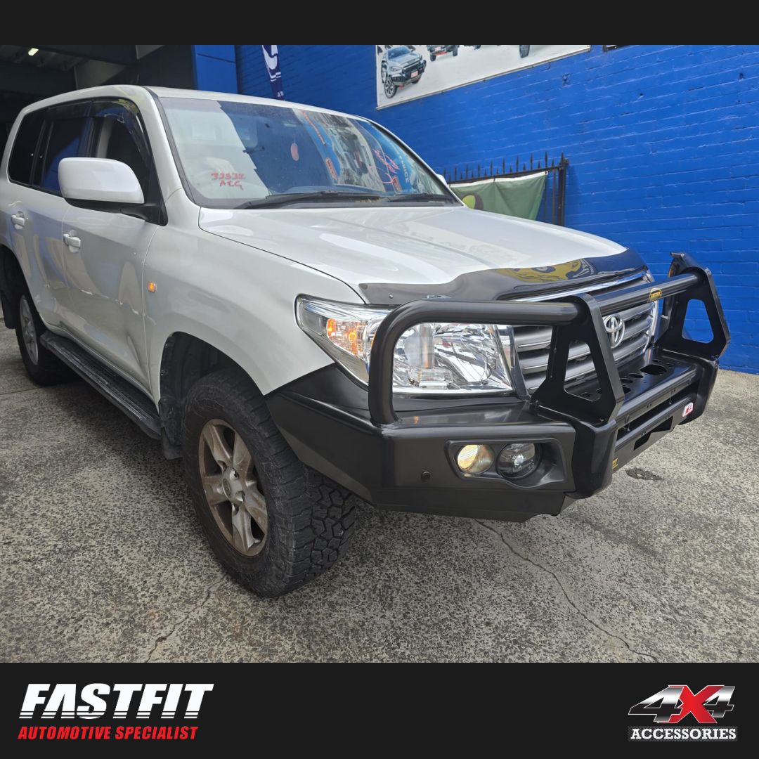 MCC 707-02 Falcon Bull Bars Black A-Frame Package (LED Foglight)to suit TOYOTA Land Cruiser 100 series 1998-2007