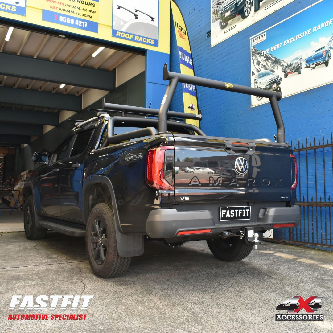 All Bars Rear Ladder Rack Only (Black) to suit Volkswagen Amarok 2024-ON