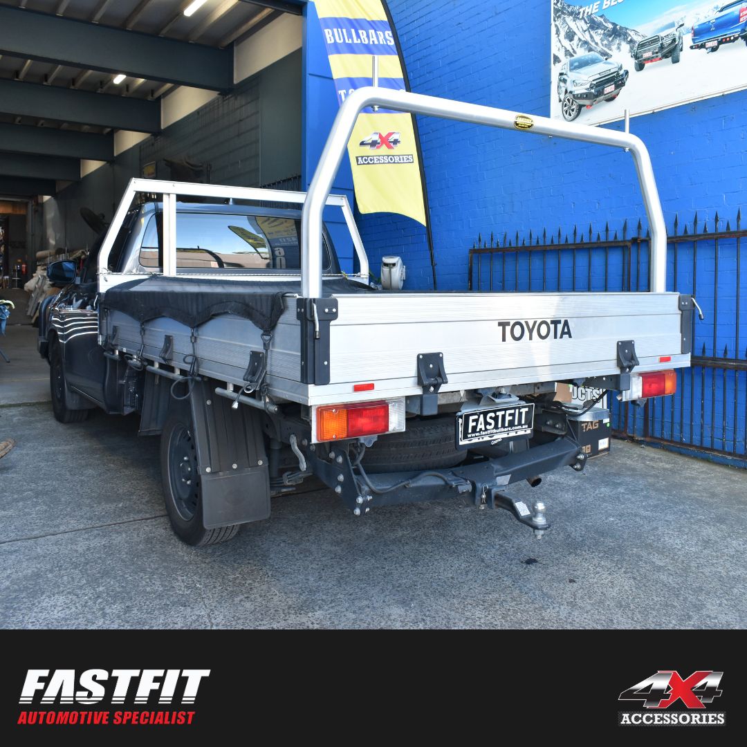 ALL BARS REAR LADDER RACK ONLY (MILL FINISH) TO SUIT TOYOTA HILUX 2023