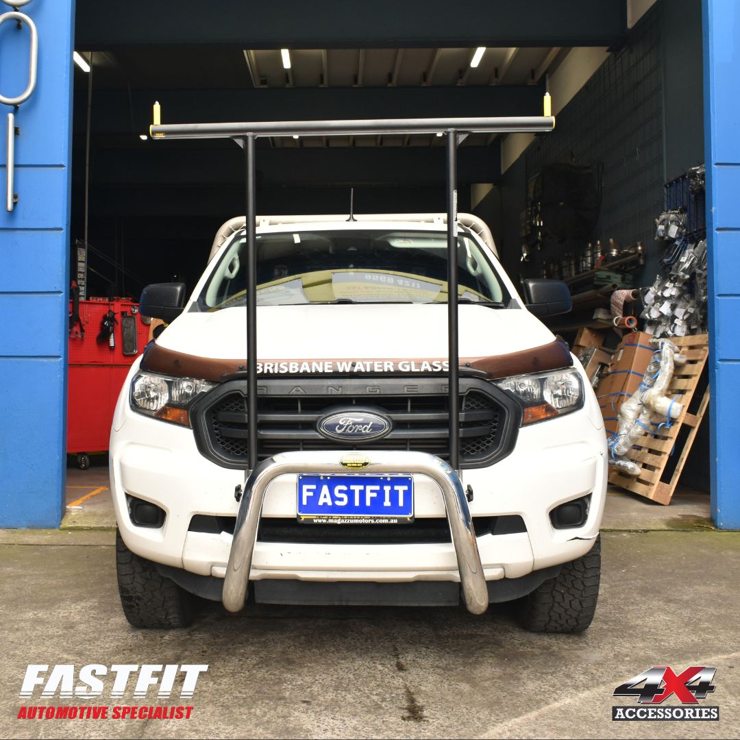 ALL BARS NUDGE BAR (POLISHED ALLOY) & H-RACK TO SUIT FORD RANGER 2019, 2020