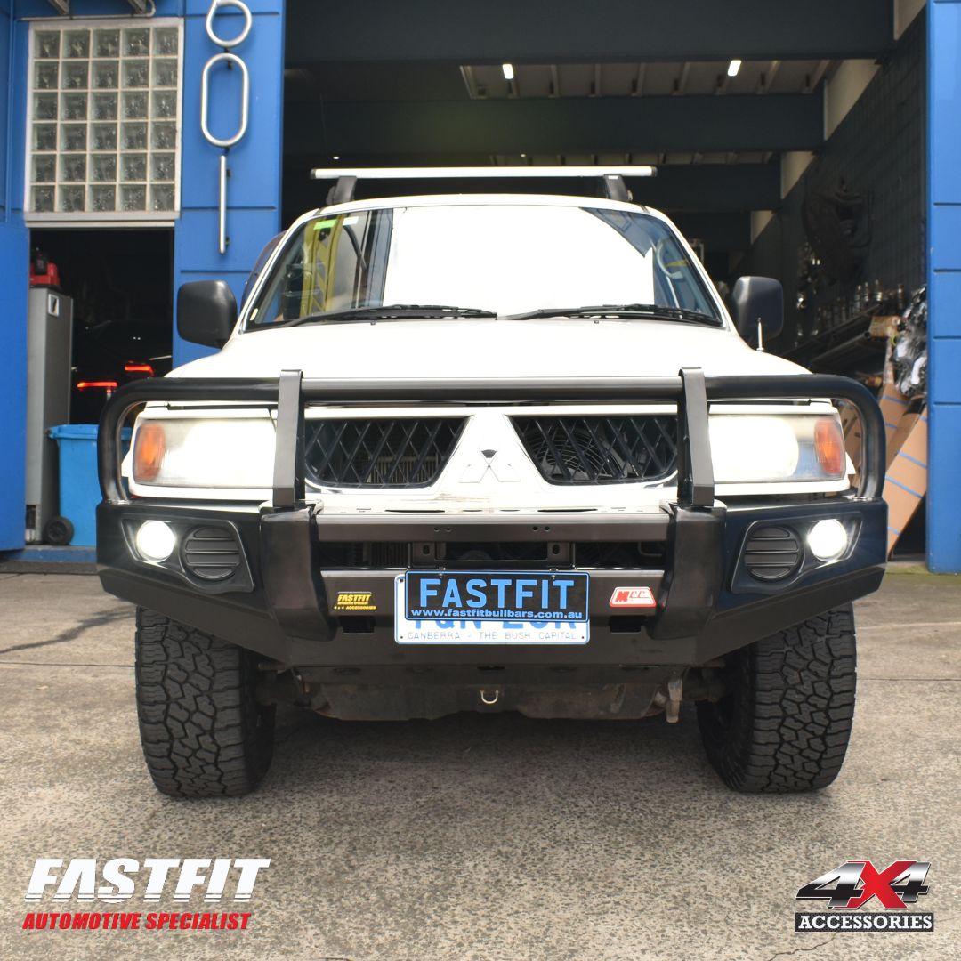 MCC 707-02 Falcon Bull Bar Black A-Frame Package (No Foglight) TO SUIT Mitsubishi Challenger 1996-2006