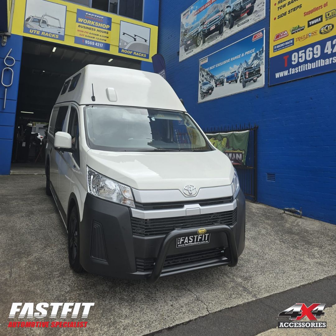 ECB NUDGE BAR (BLACK) TO SUIT TOYOTA HIACE 05/2019 - 08/2025