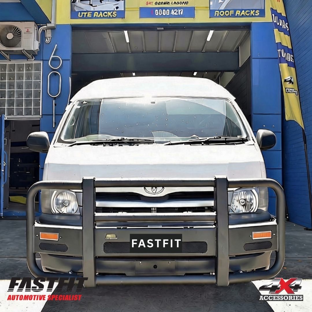 ECB 2 Post Bull Bars for TOYOTA HIACE SLWB, COMMUTER (03/05 to 02/14) (Black)
