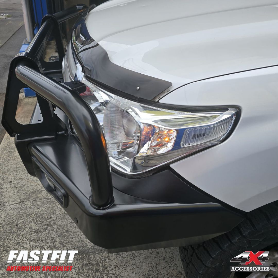MCC 707-02 Falcon Bull Bars Black A-Frame Package (LED Foglight)to suit TOYOTA Land Cruiser 100 series 1998-2007