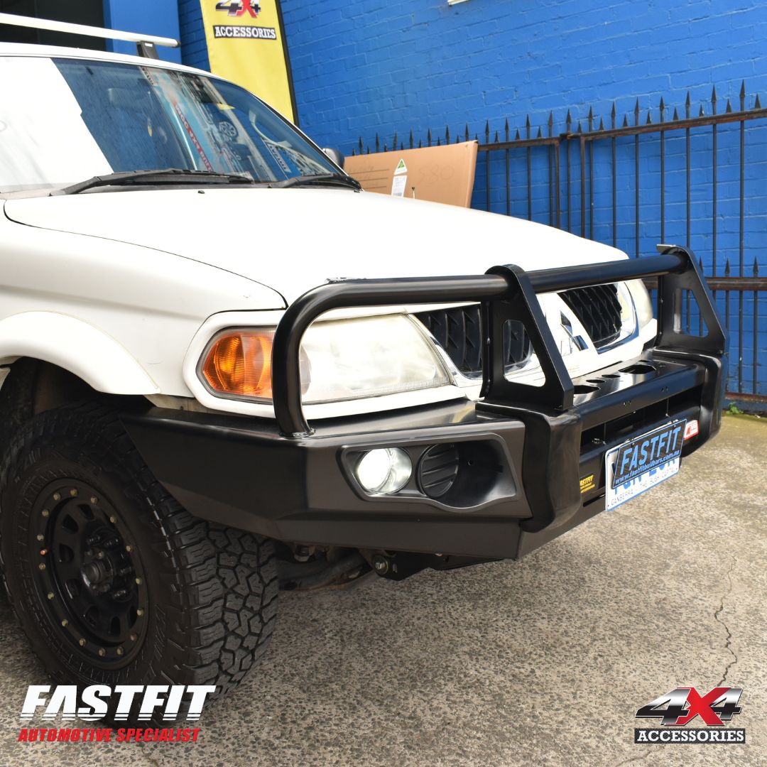 MCC 707-02 Falcon Bull Bar Black A-Frame Package (No Foglight) TO SUIT Mitsubishi Challenger 1996-2006