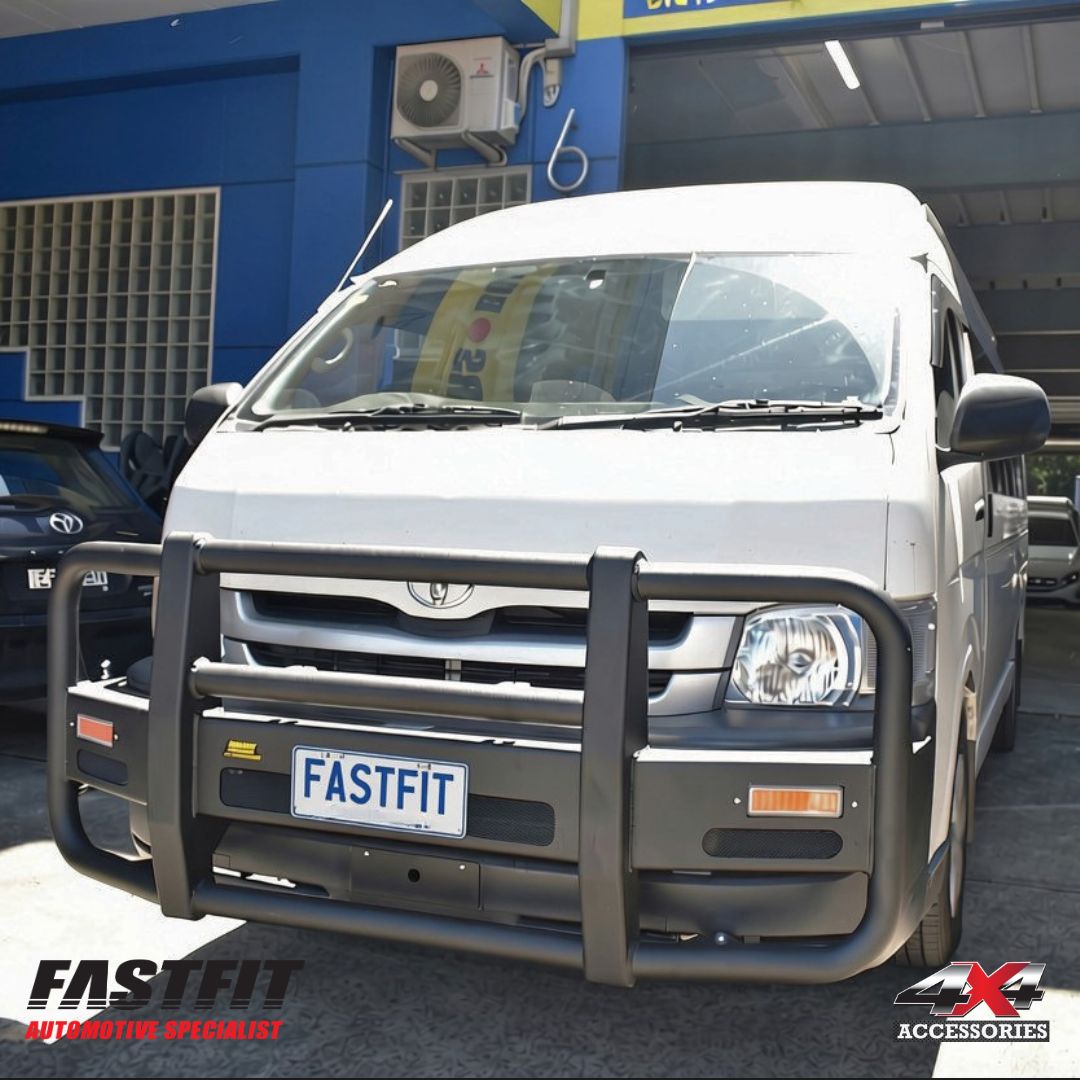 ECB 2 Post Bull Bars for TOYOTA HIACE SLWB, COMMUTER (03/05 to 02/14) (Black)